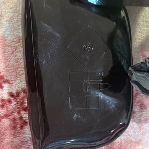 CHANEL Black Patent Cosmetic Pouch